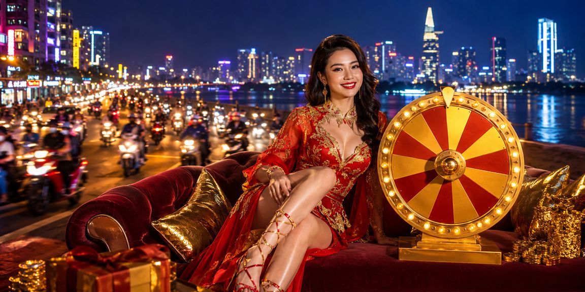 Bàn Roulette trực tuyến phát sáng neon tại TP. Hồ Chí Minh với giao diện cá cược hiện đại